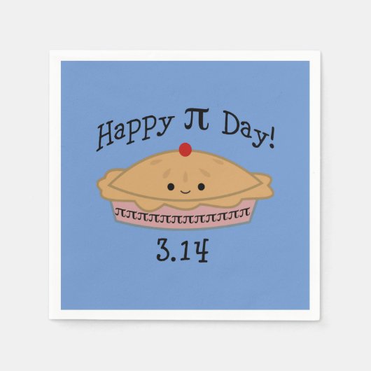 かわいいハッピーパイ スタンダードカクテルナプキン (正面)