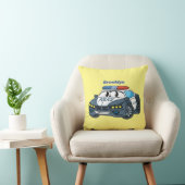 かわいいハッピーパトカー漫画イラストレーション クッション (椅子)