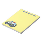 かわいいハッピーパトカー漫画イラストレーション ノートパッド (回転)