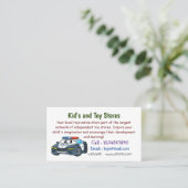 かわいいハッピーパトカー漫画イラストレーション 名刺 (スタンド正面)