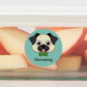 かわいいハッピーパピロン犬 |カスタマイズ ラベル (貼付)