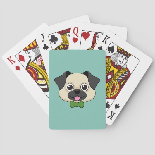 かわいいハッピーパピロン犬 トランプ (裏面)