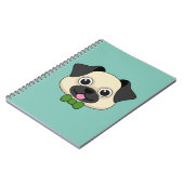 かわいいハッピーパピロン犬 ノートブック (左側)
