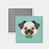 かわいいハッピーパピロン犬 マグネット (正面/裏面)