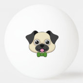 かわいいハッピーパピロン犬 卓球ボール (裏面)