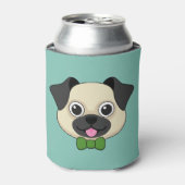 かわいいハッピーパピロン犬 缶クーラー (缶正面)