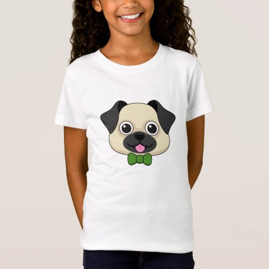 かわいいハッピーパピロン犬 Tシャツ (正面)
