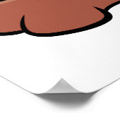 かわいいハッピーパピー茶色の犬のポスター ポスター (角)