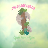 かわいいハッピーパンゴリンアンテーターイラストレーション ウィンドウサイン (シート3)