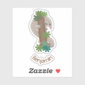 かわいいハッピーパンゴリンアンテーターイラストレーション シール (シート)