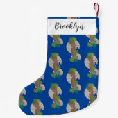 かわいいハッピーパンゴリンアンテーターイラストレーション スモールクリスマスストッキング (裏面)