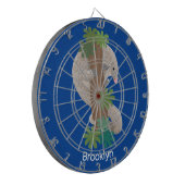 かわいいハッピーパンゴリンアンテーターイラストレーション ダーツボード (正面左)