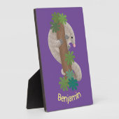 かわいいハッピーパンゴリンアンテーターイラストレーション フォトプラーク (側面)