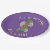 かわいいハッピーパンゴリンアンテーターイラストレーション ペーパープレート (アングル)