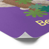 かわいいハッピーパンゴリンアンテーターイラストレーション ポスター (角)