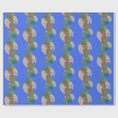 かわいいハッピーパンゴリンアンテーターイラストレーション ラッピングペーパー (フラット)