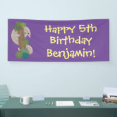 かわいいハッピーパンゴリンアンテーターイラストレーション 横断幕 (トレードショー)