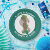 かわいいハッピーパンゴリンアンテーターパーソナライズされた誕生日 ペーパープレート (パーティー)