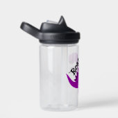 かわいいハッピーパープル恐竜 ウォーターボトル (右面)