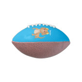 かわいいハッピーヒゲのドラゴントカゲ漫画 アメリカンフットボール (回転90)