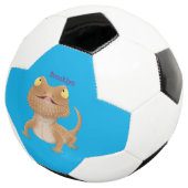 かわいいハッピーヒゲのドラゴントカゲ漫画 サッカーボール (3/4)