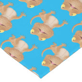 かわいいハッピーヒゲのドラゴントカゲ漫画 ショートテーブルランナー (コーナー)