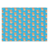 かわいいハッピーヒゲのドラゴントカゲ漫画 テーブルクロス (正面(横))