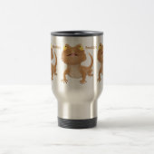 かわいいハッピーヒゲのドラゴントカゲ漫画 トラベルマグ (中央)