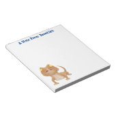 かわいいハッピーヒゲのドラゴントカゲ漫画 ノートパッド (アングル)