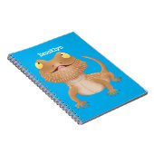 かわいいハッピーヒゲのドラゴントカゲ漫画 ノートブック (右側)