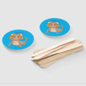 かわいいハッピーヒゲのドラゴントカゲ漫画 ハンドファン (組立なし)