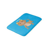 かわいいハッピーヒゲのドラゴントカゲ漫画 バスマット (アングル)