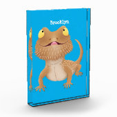 かわいいハッピーヒゲのドラゴントカゲ漫画 フォトブロック (左)