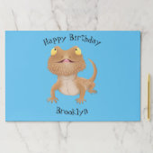 かわいいハッピーヒゲのドラゴントカゲ漫画 ペーパーパッド (インサイチュ)