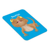 かわいいハッピーヒゲのドラゴントカゲ漫画 マグネット (右側)