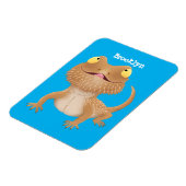 かわいいハッピーヒゲのドラゴントカゲ漫画 マグネット (左側)