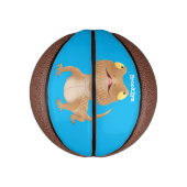 かわいいハッピーヒゲのドラゴントカゲ漫画 ミニバスケットボール (縦)