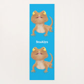 かわいいハッピーヒゲのドラゴントカゲ漫画 ヨガマット (裏面)