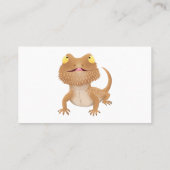 かわいいハッピーヒゲのドラゴントカゲ漫画 名刺 (裏面)