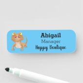 かわいいハッピーヒゲのドラゴントカゲ漫画 名札 (インサイチュ)