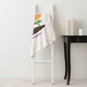 かわいいハッピーヒマワリ笑い漫画イラストレーション シェルパブランケット (インサイチュ)