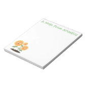 かわいいハッピーヒマワリ笑い漫画イラストレーション ノートパッド (回転)