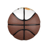 かわいいハッピーヒマワリ笑い漫画イラストレーション ミニバスケットボール (右)