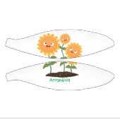 かわいいハッピーヒマワリ笑い漫画イラストレーション ミニバスケットボール (パネル)