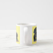 かわいいハッピービッグゴリラ漫画イラストレーション エスプレッソカップ (裏面)