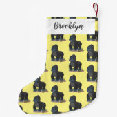 かわいいハッピービッグゴリラ漫画イラストレーション スモールクリスマスストッキング (裏面)