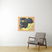 かわいいハッピービッグゴリラ漫画イラストレーション タペストリー (インサイチュ(横))