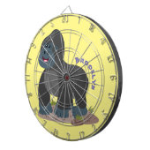 かわいいハッピービッグゴリラ漫画イラストレーション ダーツボード (正面右)