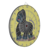 かわいいハッピービッグゴリラ漫画イラストレーション ダーツボード (正面左)