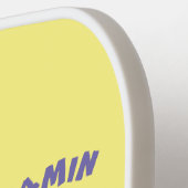 かわいいハッピービッグゴリラ漫画イラストレーション ピックルボールラケット (左詳細)